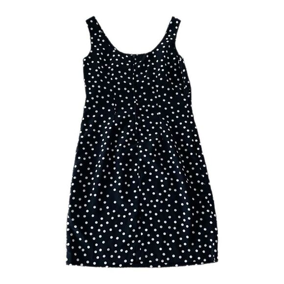 Navy blue Vintage 90s dress polk a dot dress sheer one size xs/s - Picture 2 of 4